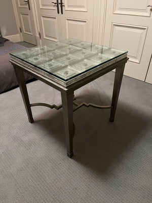 Martin Daniels Designer Side Table, Metal & Glass