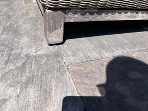 3 Piece Patio Set-- Restoration Hardware Sofa + 2 Mamagreen Kaat Teak Chairs
