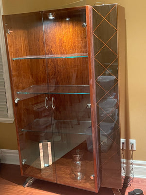 Costantini Pietro for Martin Daniels- Beautiful Wood Lacquered Display Cabinet