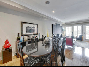 Beautiful Custom Granite Dining Table, Bullnose Edge with 6 Imported Italian Black Lacquered Chair