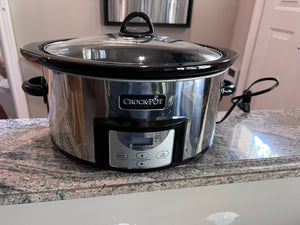 LIKE NEW Crock-Pot 6-Quart Programmable Slow Cooker, Stainless Steel (**new item added)