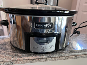 LIKE NEW Crock-Pot 6-Quart Programmable Slow Cooker, Stainless Steel (**new item added)