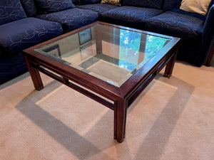 Vintage Henredon Glass Coffee Table