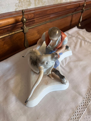 Herend Toldi and the Bull Man Figurine
