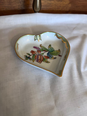 Herend Heart Shaped Dish- 4"x4"
