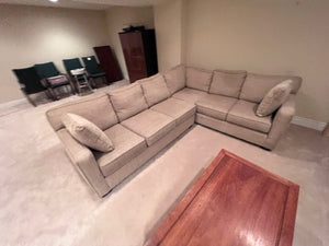 "Stylus" Custom Sectional Sofa in Palmetto-Grove Taupe