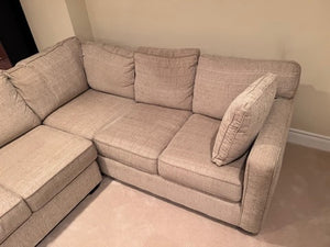 "Stylus" Custom Sectional Sofa in Palmetto-Grove Taupe