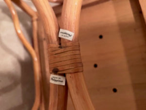 Bamboo Style Chair, Red Cushions