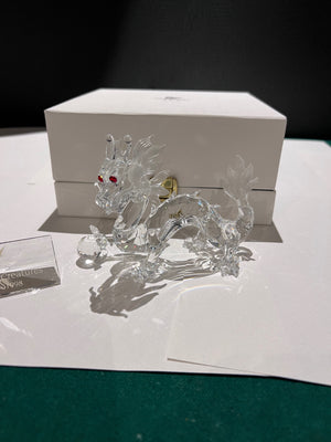 Swarovski Crystal SCS Annual Edition 1997 Fabulous Creatures "The Dragon" + Plaque