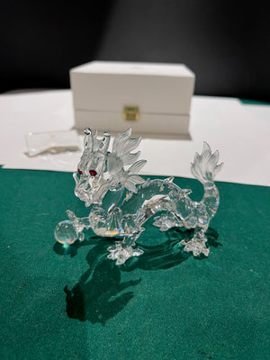 Swarovski Crystal SCS Annual Edition 1997 Fabulous Creatures "The Dragon" + Plaque