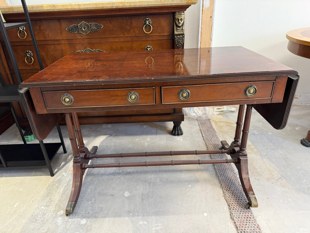 Hekman Drop-Leaf Console Table on Casters