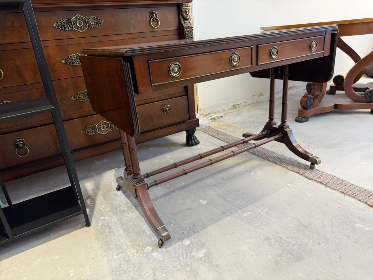 Hekman Drop-Leaf Console Table on Casters