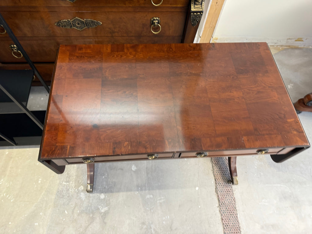 Hekman Drop-Leaf Console Table on Casters