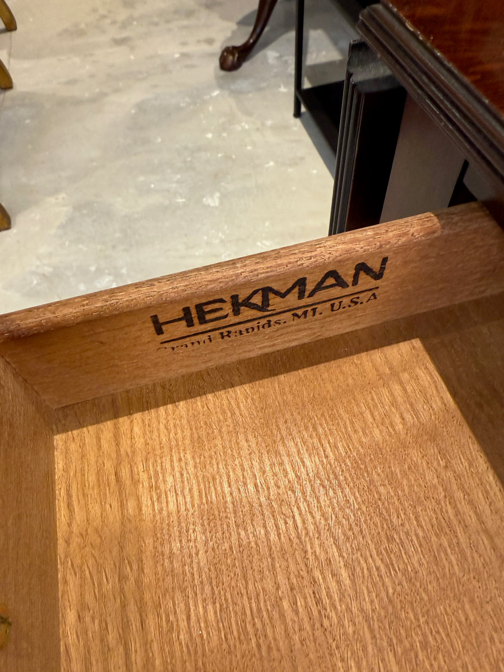 Hekman Drop-Leaf Console Table on Casters
