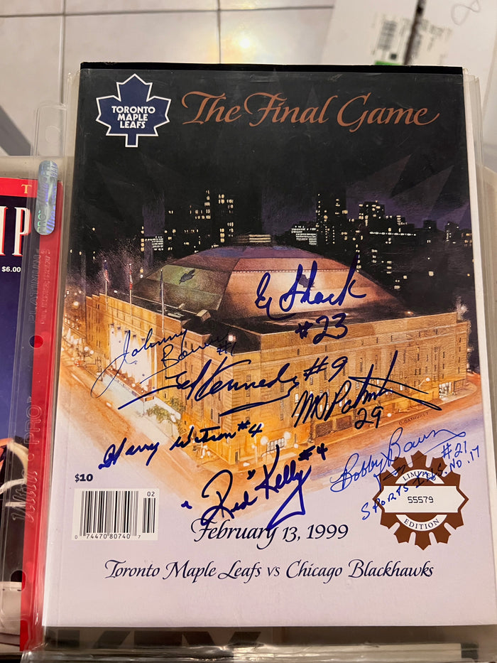 Toronto Maple Leafs vs. Chicago Blackhawks 'The Final Game' Signed by Players