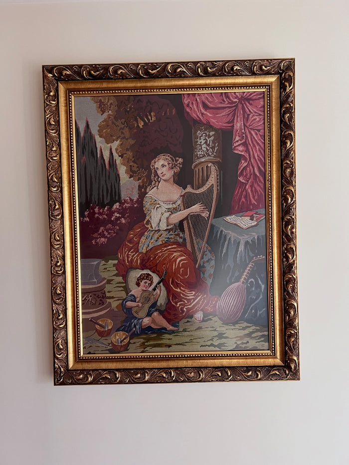 Needlepoint Art, Gold Frame