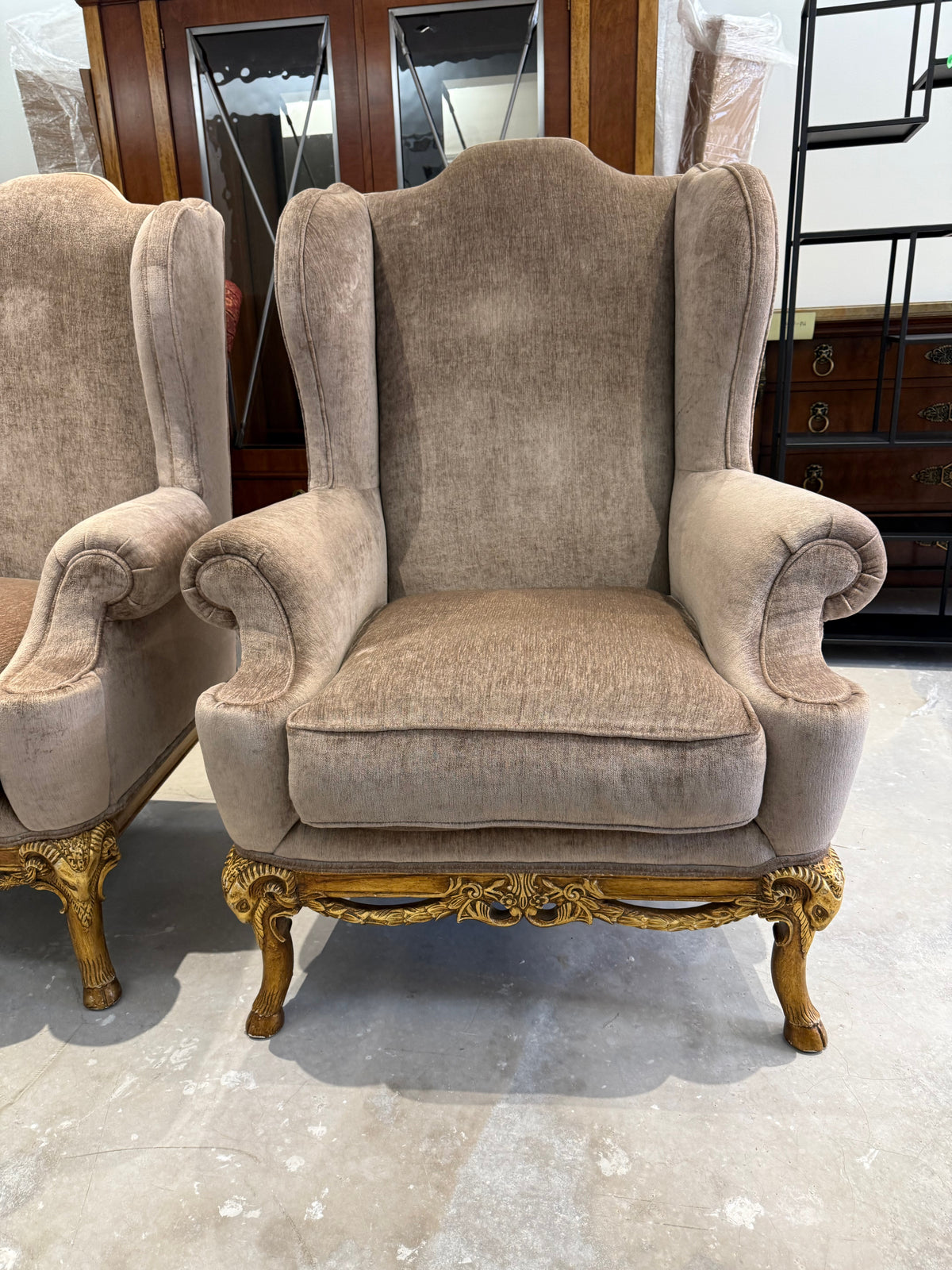Henredon Schoonbeck Collection Large Wingback Chairs