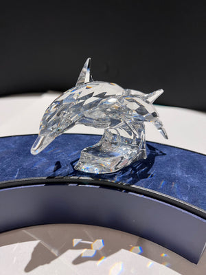 Swarovski Crystal SCS 1990 Annual Edition “Lead Me” Dolphins