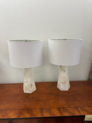 Pair of Marble Table Lamps