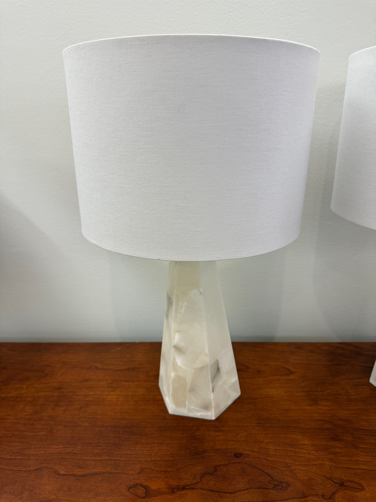 Pair of Marble Table Lamps