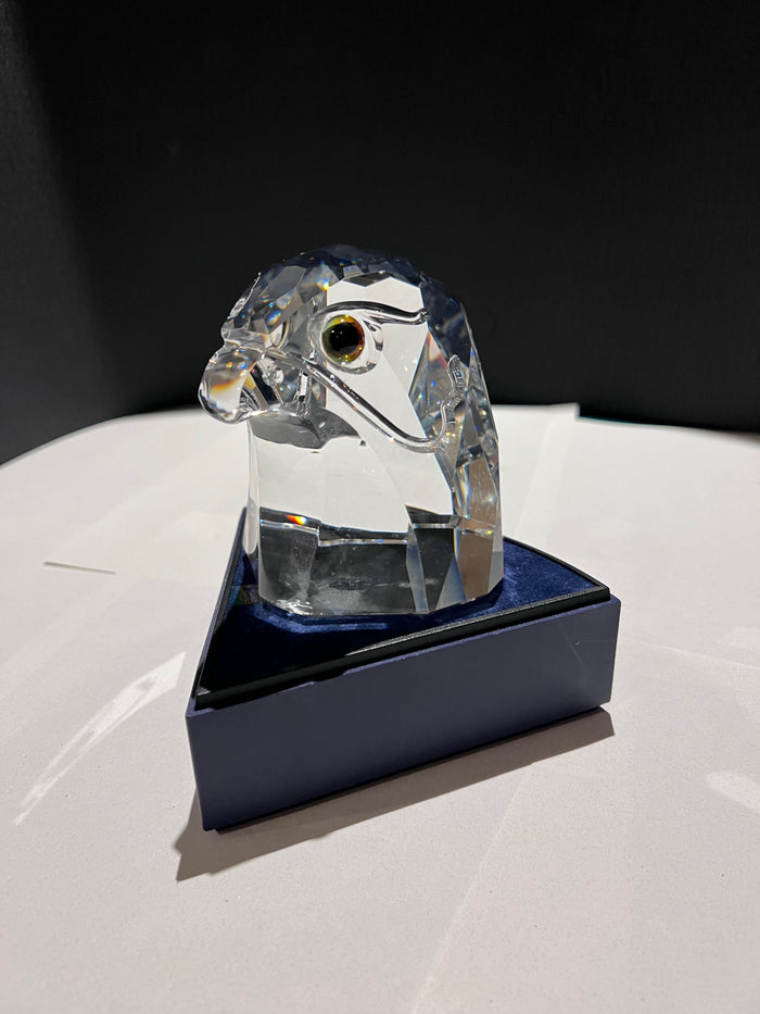 Swarovski Crystal Falcon Head, 4" high