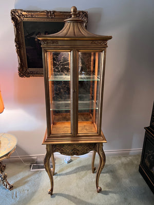 Florentine Gold Curio Cabinet
