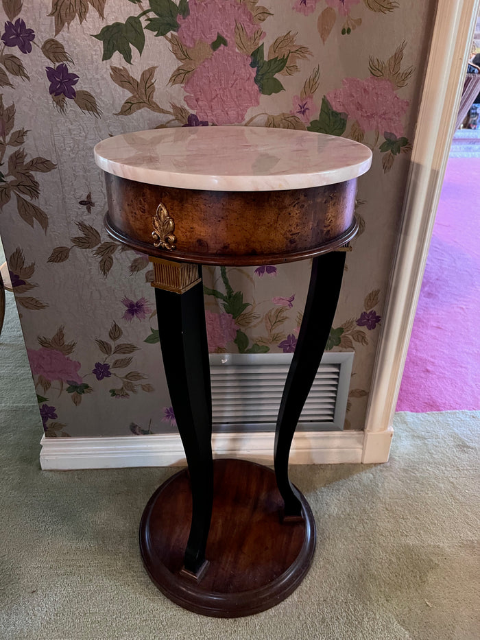 Marble Top Pedestal Table, Made in Portugal