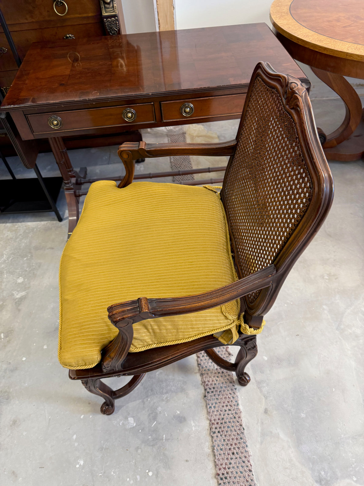 Pair of Louis XV Cane Bergere Chairs