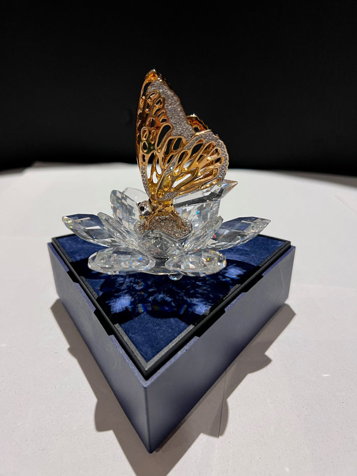 Swarovski Crystal 7551 NR 100 "In Flight Series" Butterfly on Lotus