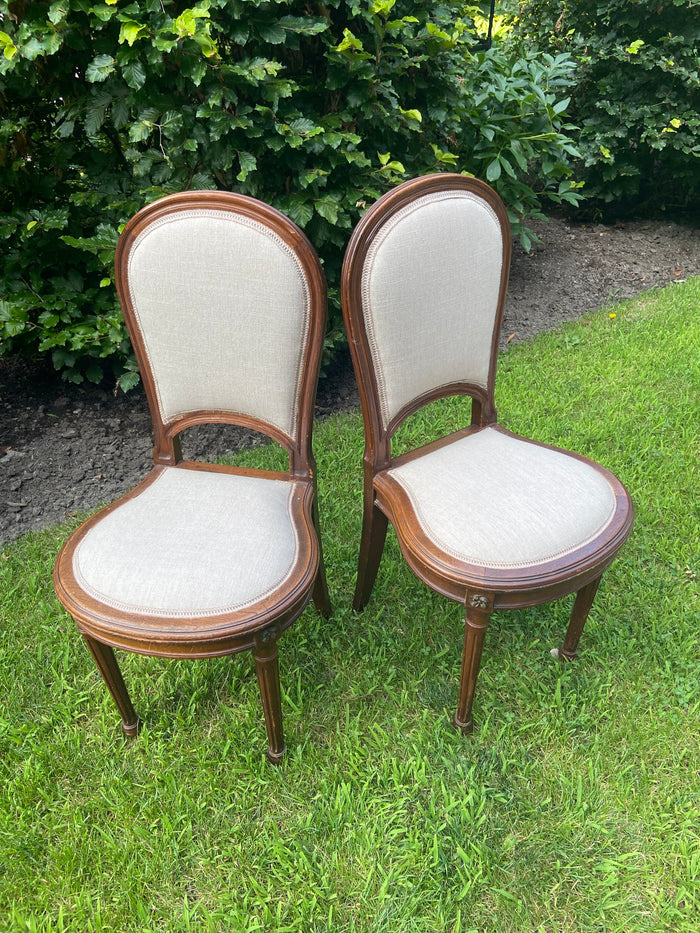 Pair of Antique Occasional Chairs, Reupholstered by creative Custom Upholstery