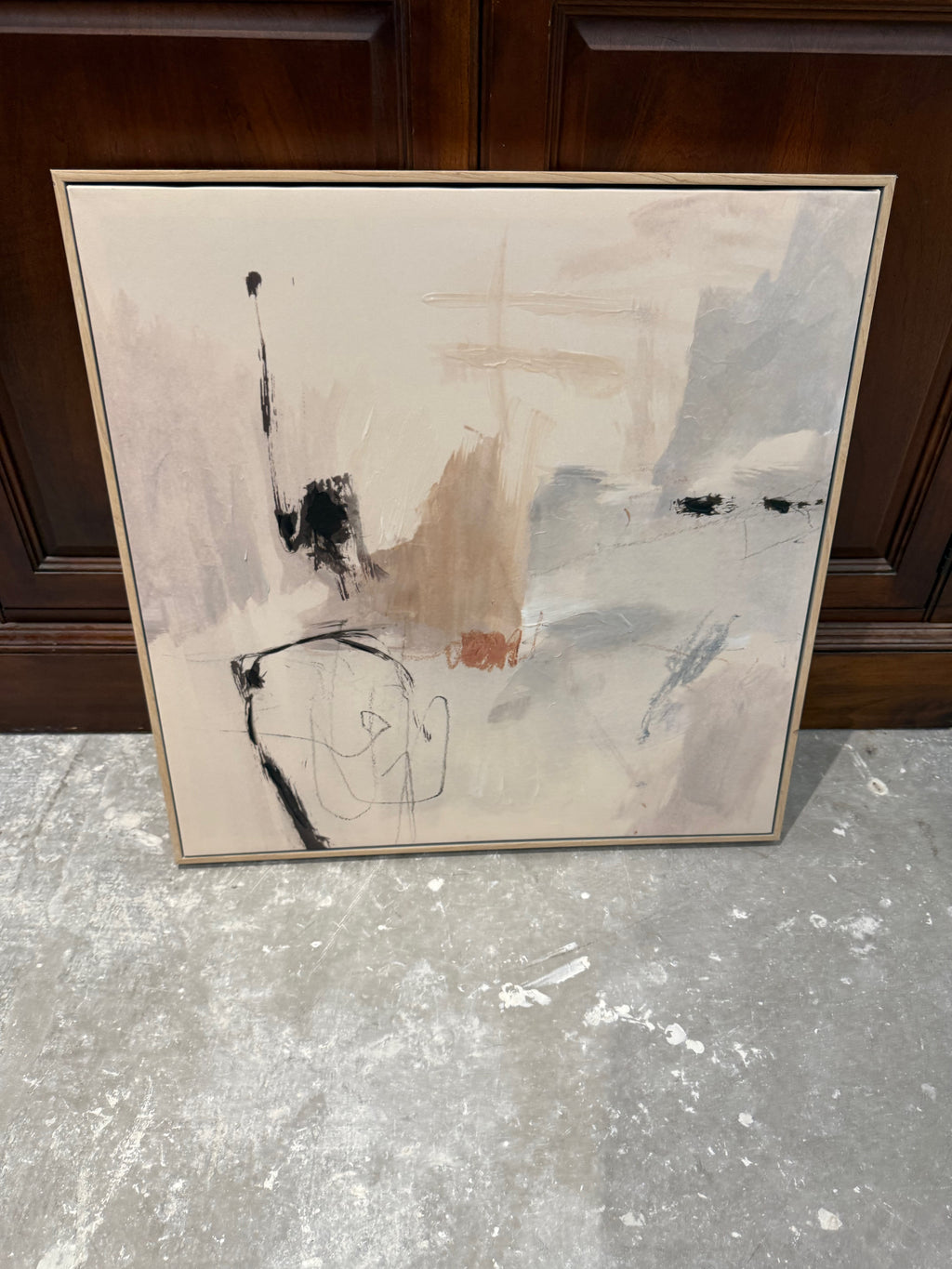 Victoria Barnes 'Oat and Slate II' Framed Abstract Print