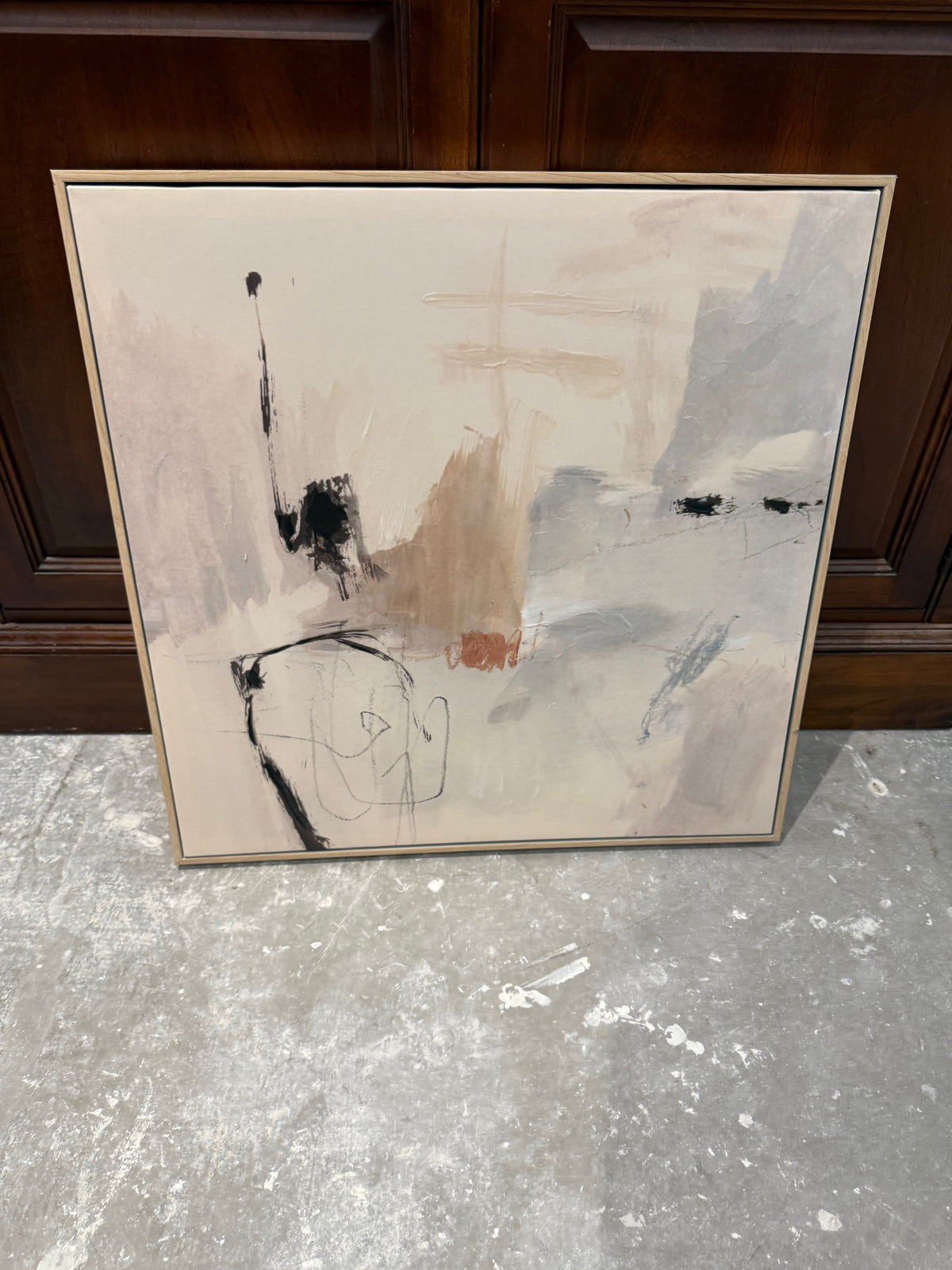 Victoria Barnes 'Oat and Slate II' Framed Abstract Print