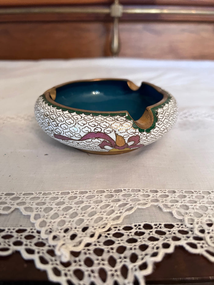 cloisonne small round enamel dish