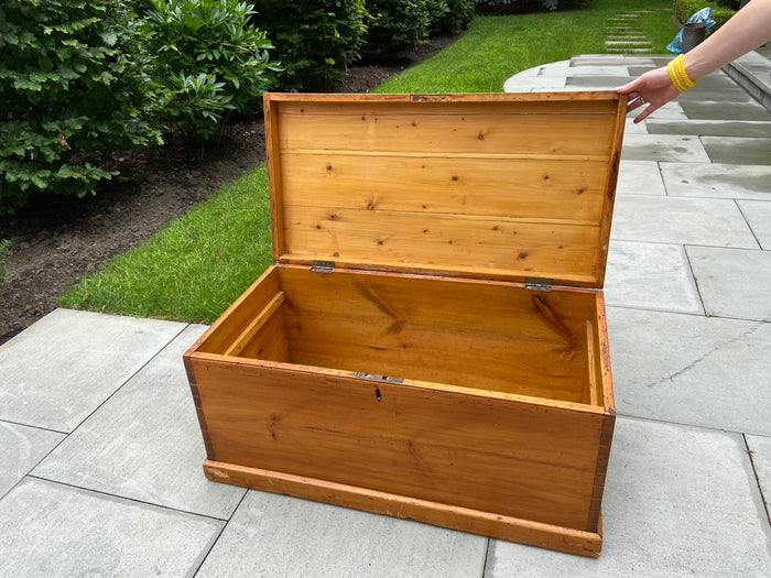 Antique 1800's Pine Blanket Box