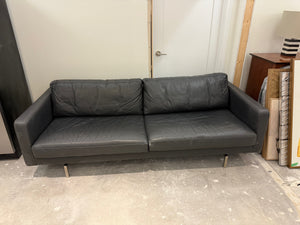 Designer Grey Leather Sofa