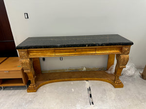 Henredon Marble & Giltwood Console Table