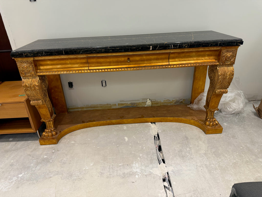 Henredon Marble & Giltwood Console Table
