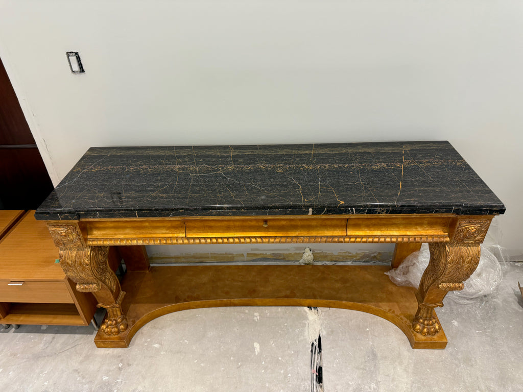 Henredon Marble & Giltwood Console Table