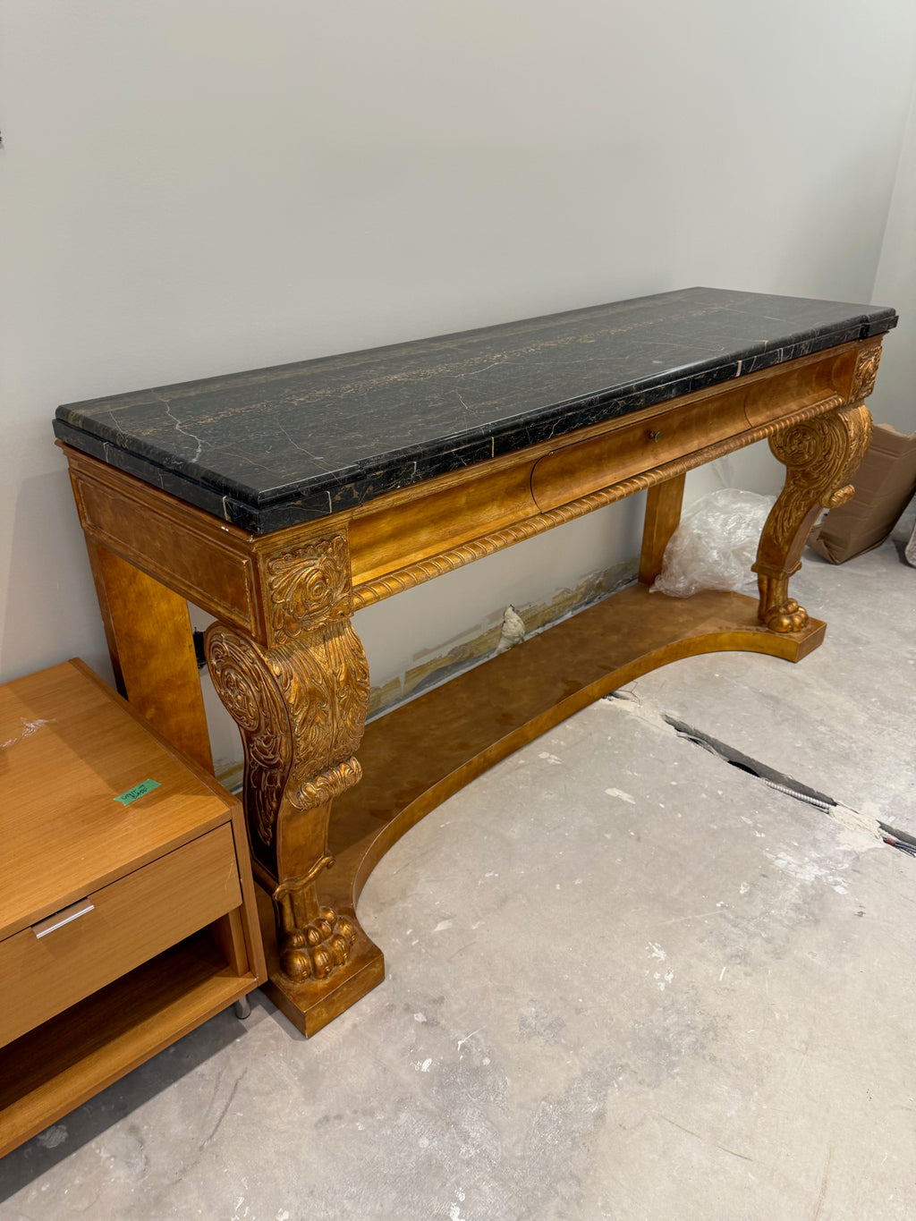 Henredon Marble & Giltwood Console Table
