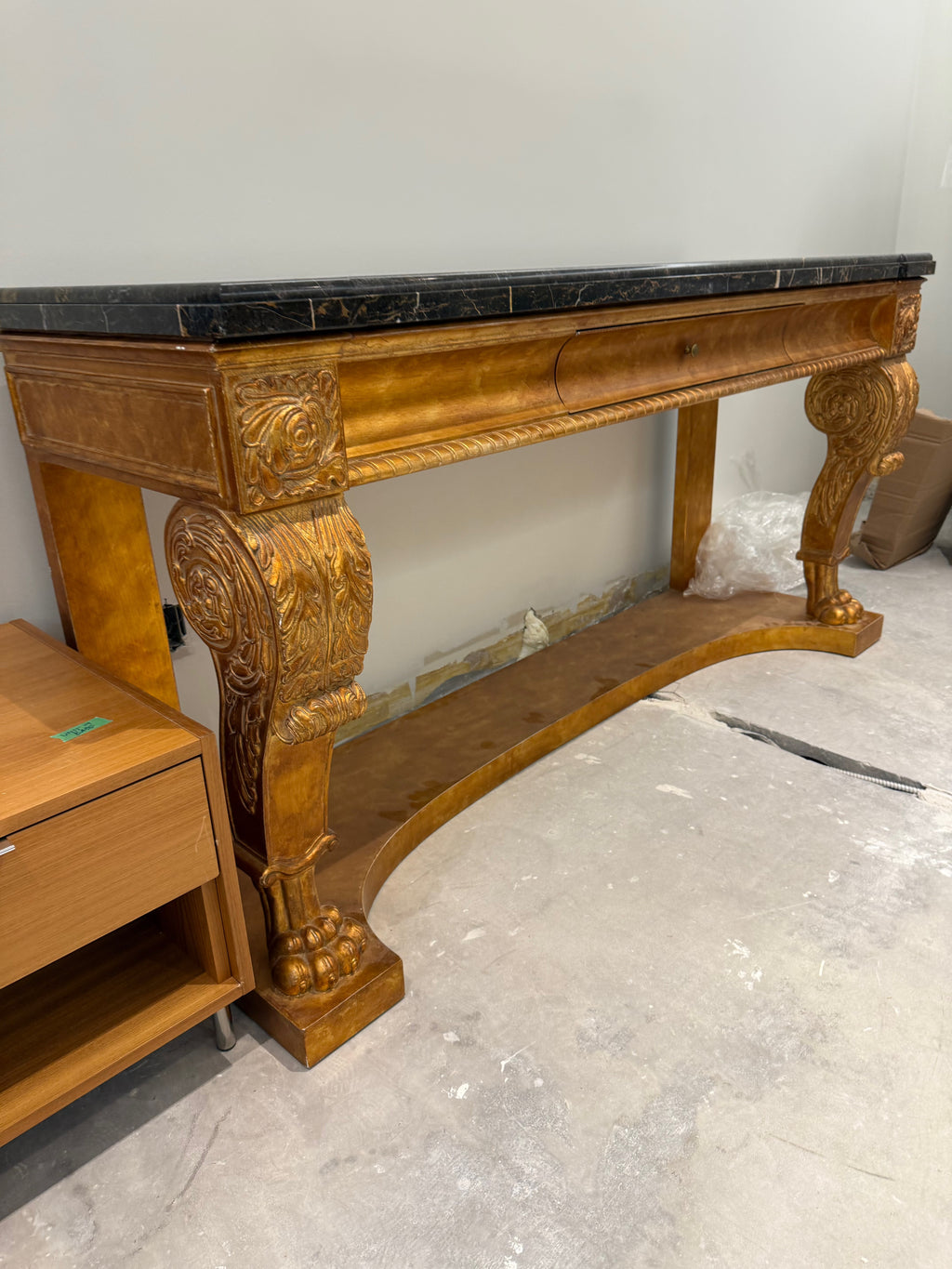 Henredon Marble & Giltwood Console Table