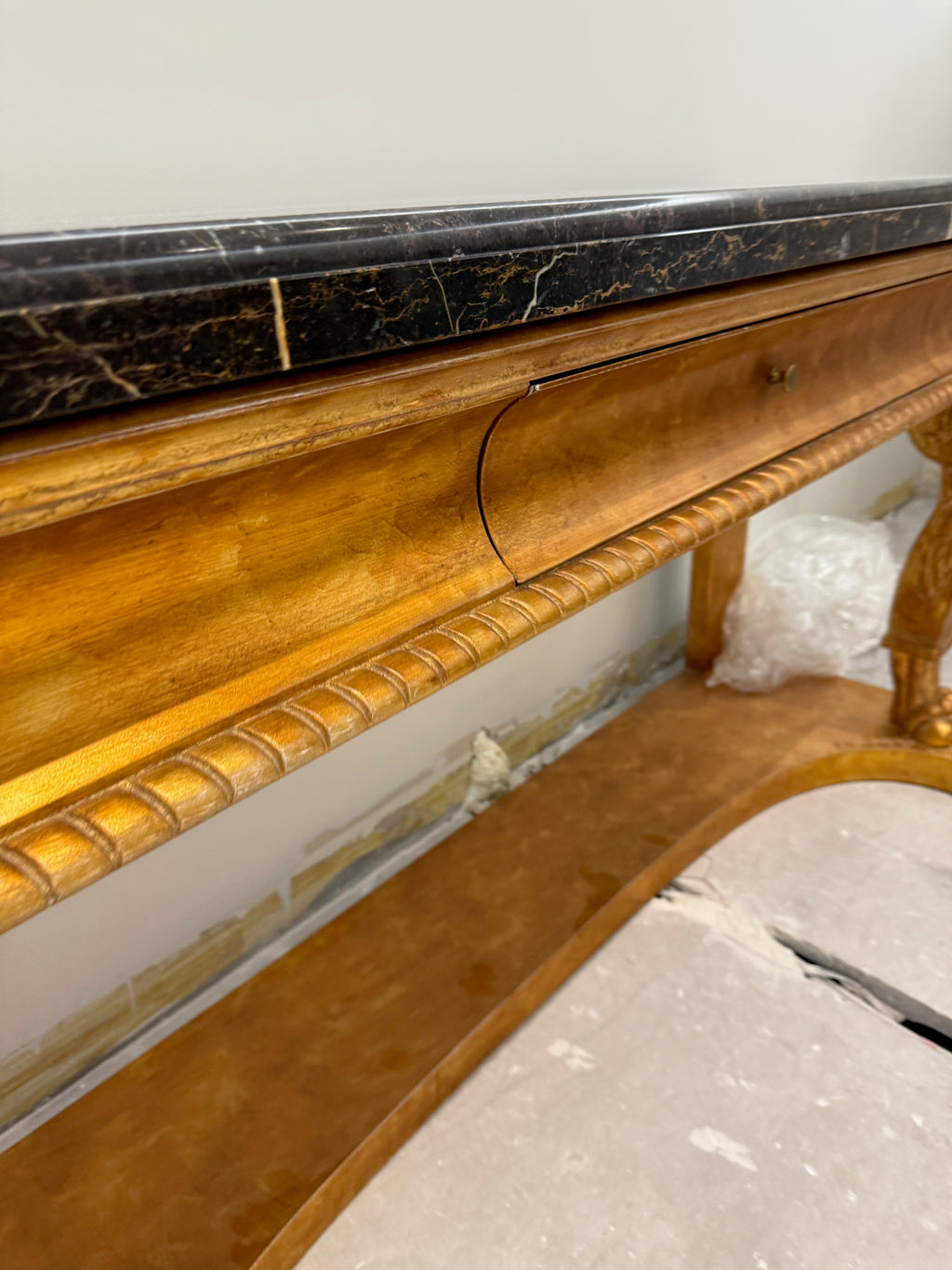 Henredon Marble & Giltwood Console Table