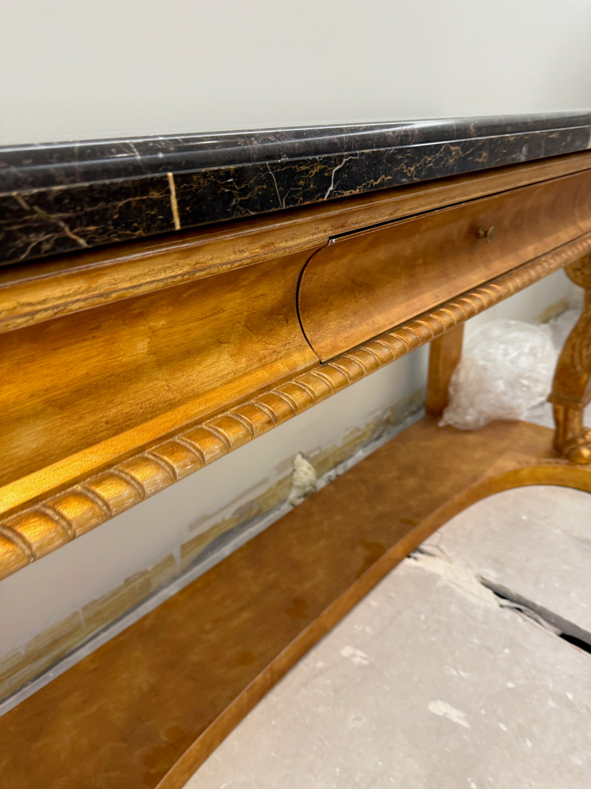 Henredon Marble & Giltwood Console Table