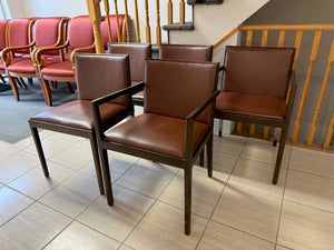 Set of 5 'Andreu World' Leather Chairs