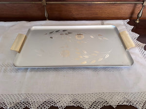 Vintage WJ Hughes Etched Corn Flower Tray