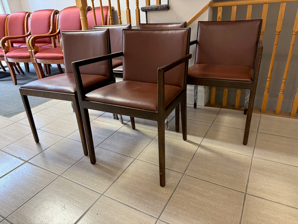 Set of 5 'Andreu World' Leather Chairs