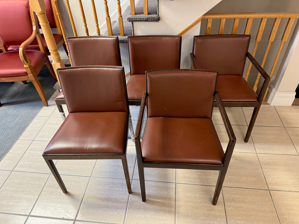 Set of 5 'Andreu World' Leather Chairs