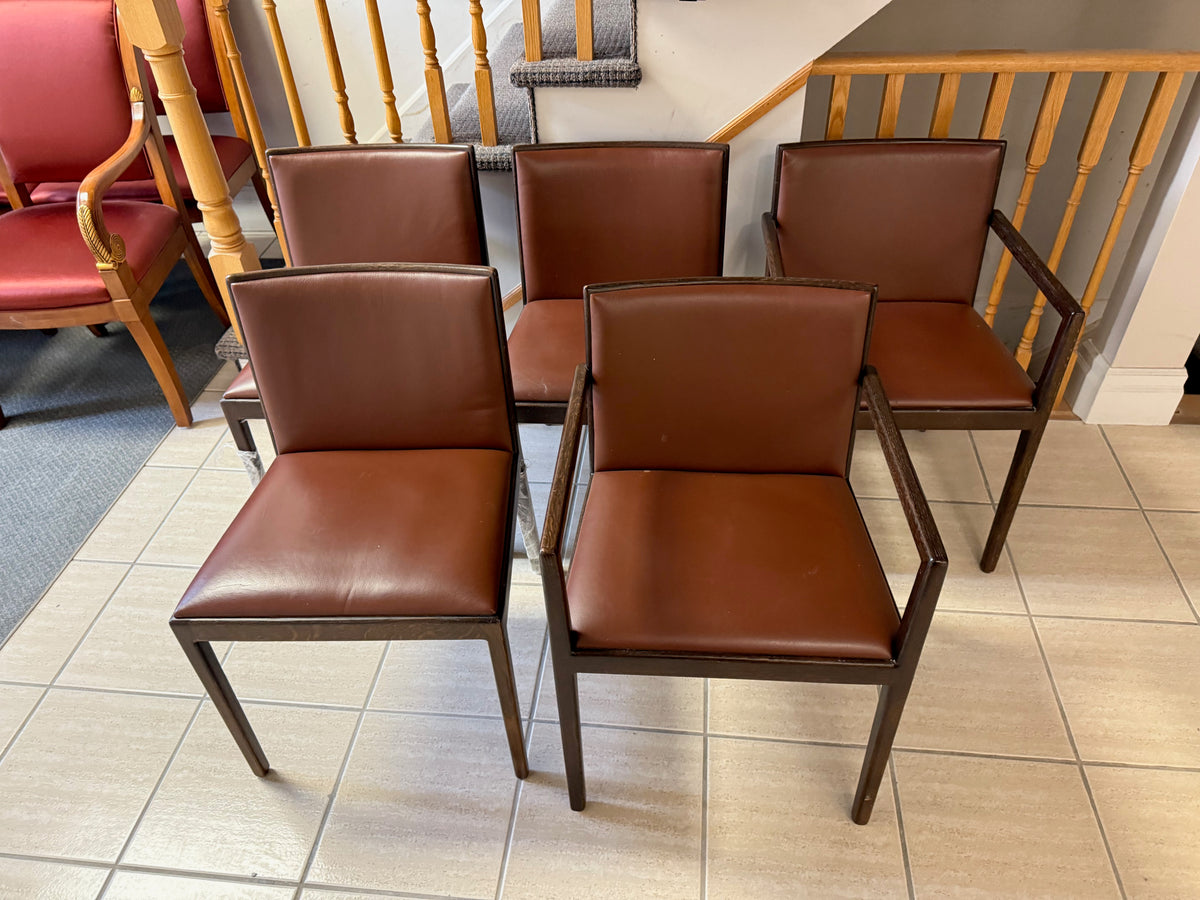 Set of 5 'Andreu World' Leather Chairs
