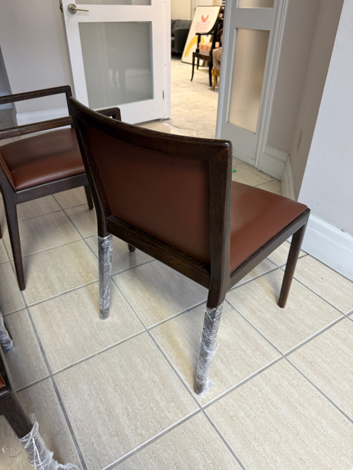 Set of 5 'Andreu World' Leather Chairs
