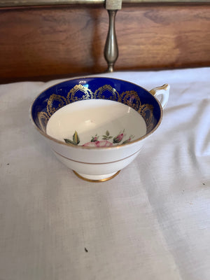 Aynsley Cobalt Blue Cabbage Rose, Lone Cup