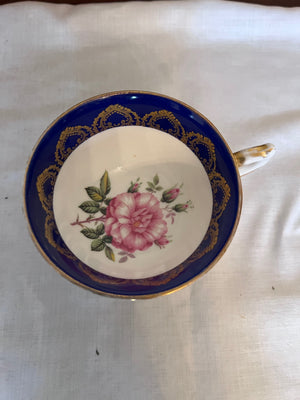 Aynsley Cobalt Blue Cabbage Rose, Lone Cup